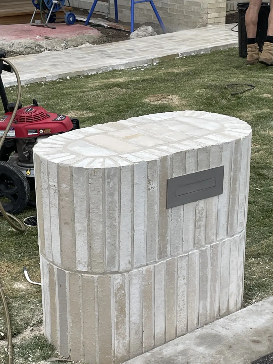 Curved brick letterbox